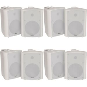 Loops 8x 120W White Wall Mounted Stereo Speakers 6.5" 8Ohm Premium Home Audio Music Loops 8x 120W White Wall Mounted Stereo Speakers 6.5" 8Ohm Premium Home Audio Music