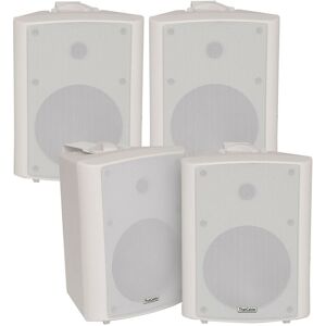 Loops 4x 120W White Wall Mounted Stereo Speakers 6.5" 8Ohm Premium Home Audio Music Loops 4x 120W White Wall Mounted Stereo Speakers 6.5" 8Ohm Premium Home Audio Music