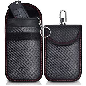 SamTek Faraday Pouch for Car Keys, 2 Pack RFID Car Key Signal Blocking Pouches with Hoo SamTek Faraday Pouch for Car Keys, 2 Pack RFID Car Key Signal Blocking Pouches with Hoo