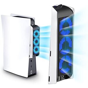 QYCHHJ Cooling Fan for PS5 Cooler Fan for PS5 Accessories with LED Light and 30 USB Por QYCHHJ Cooling Fan for PS5 Cooler Fan for PS5 Accessories with LED Light and 30 USB Por