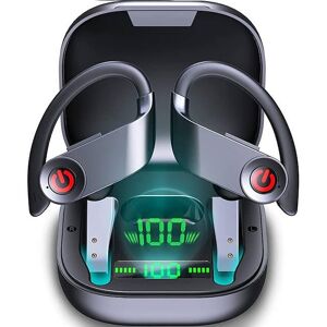 GreenZech (Black) BT 5.1 Headphones Sports 50H Deep Bass Noise Cancelling with Mic IP7 Wat GreenZech (Black) BT 5.1 Headphones Sports 50H Deep Bass Noise Cancelling with Mic IP7 Wat