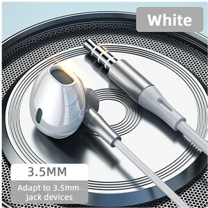 Maxpower (White 3.5MM Earphone) Type-C Wired Headphones For Samsung Galaxy S24 S23 S22 S2 Maxpower (White 3.5MM Earphone) Type-C Wired Headphones For Samsung Galaxy S24 S23 S22 S2