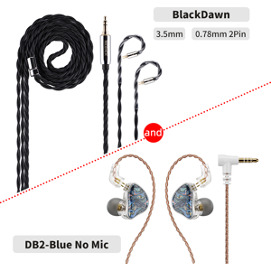 Maxpower (IEM 3.5BlackDawn) NiceHCK DB2 Microphone HiFi Music Earphone 1DD+1BA Hybrid Dua Maxpower (IEM 3.5BlackDawn) NiceHCK DB2 Microphone HiFi Music Earphone 1DD+1BA Hybrid Dua
