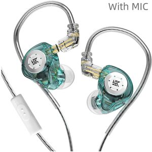 Maxpower (Clear Cyan With MIC) KZ EDX Pro Earphone HiFi Stereo Wired Headphones with Micr Maxpower (Clear Cyan With MIC) KZ EDX Pro Earphone HiFi Stereo Wired Headphones with Micr