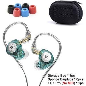 Maxpower (Cyan NO MIC Set) KZ EDX Pro Earphone HiFi Stereo Wired Headphones with Micropho Maxpower (Cyan NO MIC Set) KZ EDX Pro Earphone HiFi Stereo Wired Headphones with Micropho