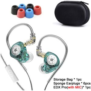 Maxpower (Cyan With MIC Set) KZ EDX Pro Earphone HiFi Stereo Wired Headphones with Microp Maxpower (Cyan With MIC Set) KZ EDX Pro Earphone HiFi Stereo Wired Headphones with Microp