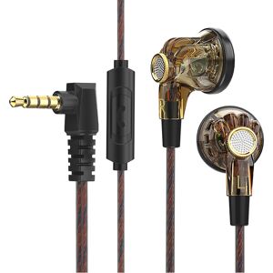 Maxpower (Brown) QKZ MDR Flat-Head Headphones 16MM Large Moving Coil HIFI Bass Music Wire Maxpower (Brown) QKZ MDR Flat-Head Headphones 16MM Large Moving Coil HIFI Bass Music Wire