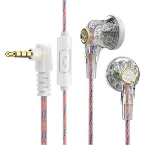 Maxpower (White) QKZ MDR Flat-Head Headphones 16MM Large Moving Coil HIFI Bass Music Wire Maxpower (White) QKZ MDR Flat-Head Headphones 16MM Large Moving Coil HIFI Bass Music Wire