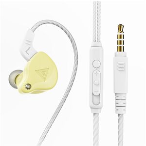 Maxpower (Macaron Yellow) QKZ AK6 Copper Driver HiFi Wired Earphone Ps4 Sport Gaming Head Maxpower (Macaron Yellow) QKZ AK6 Copper Driver HiFi Wired Earphone Ps4 Sport Gaming Head