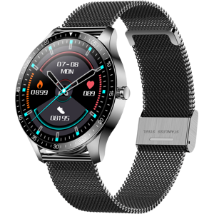 GreenZech (Black-Steel) Bluetooth 5.0 Full Touch HD Screen Heart Rate Blood Pressure Monit GreenZech (Black-Steel) Bluetooth 5.0 Full Touch HD Screen Heart Rate Blood Pressure Monit