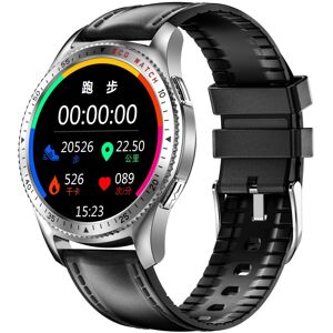 GreenZech (Sliver-Leather + TPU) 1.28 inch Full-Touch Screen ECG+PPG Heart Rate Blood Pres GreenZech (Sliver-Leather + TPU) 1.28 inch Full-Touch Screen ECG+PPG Heart Rate Blood Pres