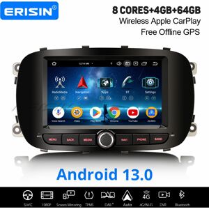 Erisin 4GB+64GB 8 Core Android 13 CarPlay Car Stereo GPS for Fiat 500X 2014-2020 Erisin 4GB+64GB 8 Core Android 13 CarPlay Car Stereo GPS for Fiat 500X 2014-2020