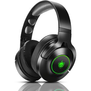 GreenZech (Green) Gaming Headset 3.5mm Wired/Wireless Bluetooth5.0 40mm Driver LED Light O GreenZech (Green) Gaming Headset 3.5mm Wired/Wireless Bluetooth5.0 40mm Driver LED Light O