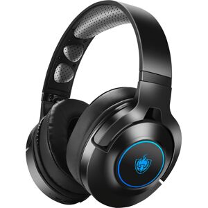 GreenZech (Blue) Gaming Headset 3.5mm Wired/Wireless Bluetooth5.0 40mm Driver LED Light Ov GreenZech (Blue) Gaming Headset 3.5mm Wired/Wireless Bluetooth5.0 40mm Driver LED Light Ov