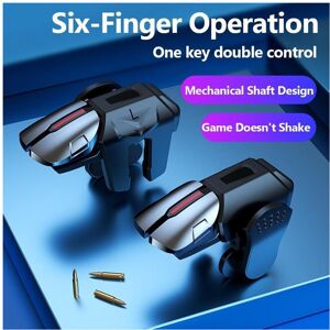 Maxpower 2Pcs 6 Finger Game Controller Gaming Aim Shooting Trigger Button for PUBG Mobile Maxpower 2Pcs 6 Finger Game Controller Gaming Aim Shooting Trigger Button for PUBG Mobile