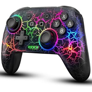 Unbranded (Black) Six Axis Gyroscope Dual Vibration RGB Wireless Gamepad LED CRACK PROCESS Unbranded (Black) Six Axis Gyroscope Dual Vibration RGB Wireless Gamepad LED CRACK PROCESS