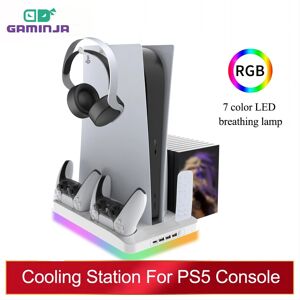 Unbranded (White) GAMINJA P58 P5 Stand Cooling Station With RGB Light Cooling Fan Dual Con Unbranded (White) GAMINJA P58 P5 Stand Cooling Station With RGB Light Cooling Fan Dual Con