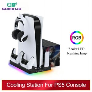 Unbranded (Black) GAMINJA P58 P5 Stand Cooling Station With RGB Light Cooling Fan Dual Con Unbranded (Black) GAMINJA P58 P5 Stand Cooling Station With RGB Light Cooling Fan Dual Con