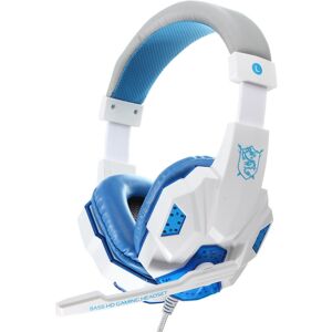 GreenZech (White+Blue) USB 3.5mm LED Surround Stereo Gaming Headset Headbrand Headphone Wi GreenZech (White+Blue) USB 3.5mm LED Surround Stereo Gaming Headset Headbrand Headphone Wi