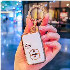 Maxpower (white keyring) Plating TPU Car Key Case Cover For Toyota Camry Prius Land Cruis Maxpower (white keyring) Plating TPU Car Key Case Cover For Toyota Camry Prius Land Cruis