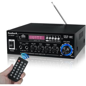 GreenZech (Black, AU Plug) 2000W Bluetooth 5.0 Audio Power Amplifier EQ Stereo AMP Car Hom GreenZech (Black, AU Plug) 2000W Bluetooth 5.0 Audio Power Amplifier EQ Stereo AMP Car Hom