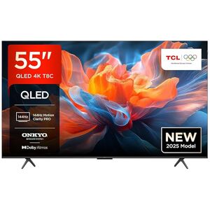 TCL 55T8C-UK 55" 4K 144Hz Gaming QLED Onkyo 2.1 Dolby Atmos Google TV TCL 55T8C-UK 55" 4K 144Hz Gaming QLED Onkyo 2.1 Dolby Atmos Google TV