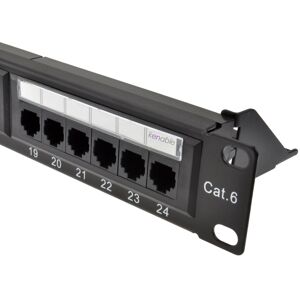 kenable Cat6 Gigabit 19 Inch Rack Mountable Patch Panel 24 Port 1U & Back Bar kenable Cat6 Gigabit 19 Inch Rack Mountable Patch Panel 24 Port 1U & Back Bar