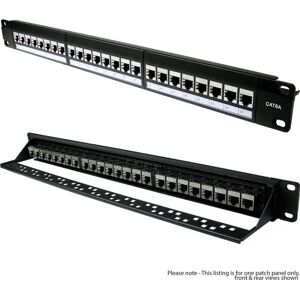 Loops 24 Port Way CAT6a Patch Panel 1U 19" Rack Mount Shielded RJ45 Ethernet Network Loops 24 Port Way CAT6a Patch Panel 1U 19" Rack Mount Shielded RJ45 Ethernet Network