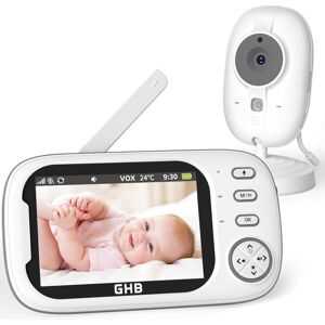 GHB Baby Monitor with Camera and Night Vision 3.5-inch Video Baby Monitor Camera, VO GHB Baby Monitor with Camera and Night Vision 3.5-inch Video Baby Monitor Camera, VO