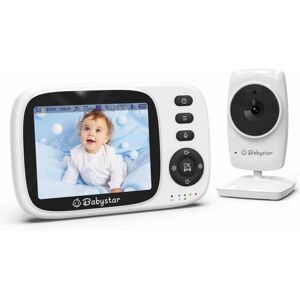 Babystar Wireless Video Baby Monitor with Camera & Night Vision, 3.2in LCD, Rech Babystar Wireless Video Baby Monitor with Camera & Night Vision, 3.2in LCD, Rech
