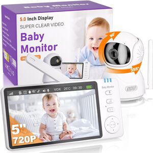 Unbranded Baby Monitor 720P Video 5 Inch Camera x2 x4 Zoom 2 Way Audio with VOX Mode Night Unbranded Baby Monitor 720P Video 5 Inch Camera x2 x4 Zoom 2 Way Audio with VOX Mode Night