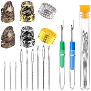 Unbranded Sewing finger protectors with thread cutter for embroidery, creative hobby acces Unbranded Sewing finger protectors with thread cutter for embroidery, creative hobby acces