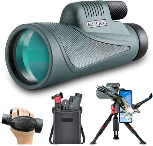 unbranaded NEW-OPENED BOX 12x56 HD Monocular Telescope with Smartphone Adapter