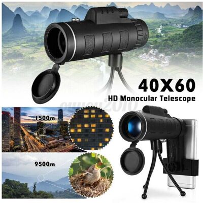 Unbranded 40X60 Zoom Optical HD Lens Monocular Telescope Starscope Hunting Camping Travel Unbranded 40X60 Zoom Optical HD Lens Monocular Telescope Starscope Hunting Camping Travel