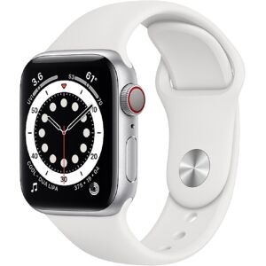REFURBISHED Apple Watch Series 6 GPS+Cellular 40mm Silver Aluminium Case White Sport Band REFURBISHED Apple Watch Series 6 GPS+Cellular 40mm Silver Aluminium Case White Sport Band