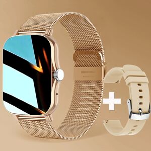 Aihontai (steel rose gold 1) Square Smart Watch Women Men Smartwatch Touch Dial Call Musi Aihontai (steel rose gold 1) Square Smart Watch Women Men Smartwatch Touch Dial Call Musi