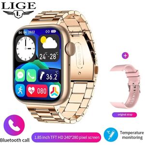 Aihontai (Steel strip gold, Bluetooth Call) Blood Pressure Monitoring Smart Watch Women H Aihontai (Steel strip gold, Bluetooth Call) Blood Pressure Monitoring Smart Watch Women H