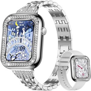 Aihontai (Steel strip Silver, Custom dial) LIGE Smart Watch For Women Full Touch Screen B Aihontai (Steel strip Silver, Custom dial) LIGE Smart Watch For Women Full Touch Screen B