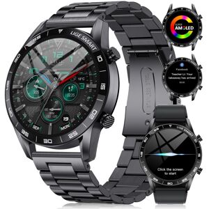 LIGE Smart Watch for Men AMOLED Display, 2 Straps, Answer/Make Call, Fitness Wat LIGE Smart Watch for Men AMOLED Display, 2 Straps, Answer/Make Call, Fitness Wat