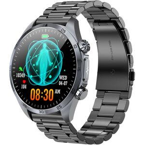 GOPLUSHTOY (Black Steel) Smart Watch Amoled Screen ECG Chip Blood Pressure Oxyegn Health Mo GOPLUSHTOY (Black Steel) Smart Watch Amoled Screen ECG Chip Blood Pressure Oxyegn Health Mo