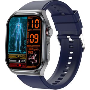 GOPLUSHTOY (Blue Silicone) Smart Watch ECG Blood Pressure Oxyegn Health Monitoring Bluetoot GOPLUSHTOY (Blue Silicone) Smart Watch ECG Blood Pressure Oxyegn Health Monitoring Bluetoot