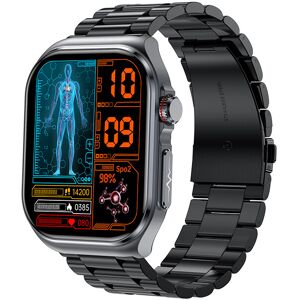 GOPLUSHTOY (Black Steel) Smart Watch ECG Blood Pressure Oxyegn Health Monitoring Bluetooth GOPLUSHTOY (Black Steel) Smart Watch ECG Blood Pressure Oxyegn Health Monitoring Bluetooth