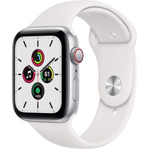 REFURBISHED Apple Watch SE (GPS + Cellular 44mm) - Silver Aluminum Case with White Sport Ba REFURBISHED Apple Watch SE (GPS + Cellular 44mm) - Silver Aluminum Case with White Sport Ba