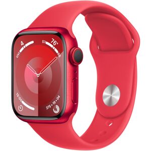 Apple Watch Series 9 (GPS + Cellular) 45mm Aluminum Case with RED Sport Band - S Apple Watch Series 9 (GPS + Cellular) 45mm Aluminum Case with RED Sport Band - S