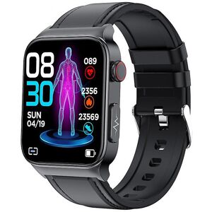 Unbranded (Strap Black) E500 Blood Glucose Smart Watch Ecg Monitoring Blood Pressure Body Unbranded (Strap Black) E500 Blood Glucose Smart Watch Ecg Monitoring Blood Pressure Body
