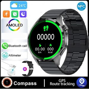 Maxpower (black, Silicone+Bamboo Steel) 4 Smart Watch Men Watch 4 Pro Amoled Hd Screen Bl Maxpower (black, Silicone+Bamboo Steel) 4 Smart Watch Men Watch 4 Pro Amoled Hd Screen Bl