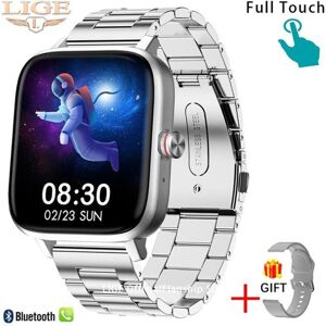 (Silver, Steel Belt) LIGE Call Smart Watch Women Custom Dial Smartwatch For Andr (Silver, Steel Belt) LIGE Call Smart Watch Women Custom Dial Smartwatch For Andr