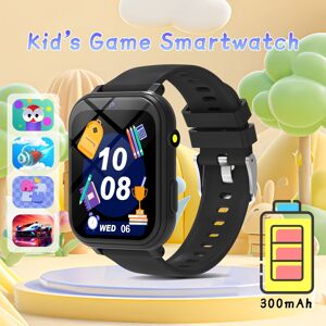 GINTOOYUN (Black) Kids Smartwatch for Boys Girls - 4.65cm Screen, Colorful Silicone Strap, GINTOOYUN (Black) Kids Smartwatch for Boys Girls - 4.65cm Screen, Colorful Silicone Strap,