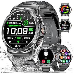 100% brand new and high-quality LIGE Military Smart Watch for Men(3 Straps),1.43"HD AMOLED Rugged 100% brand new and high-quality LIGE Military Smart Watch for Men(3 Straps),1.43"HD AMOLED Rugged