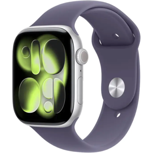 Apple Watch Series 11 GPS 46mm Silver Aluminium MEV94 S/M Purple Fog Sport Band Apple Watch Series 11 GPS 46mm Silver Aluminium MEV94 S/M Purple Fog Sport Band